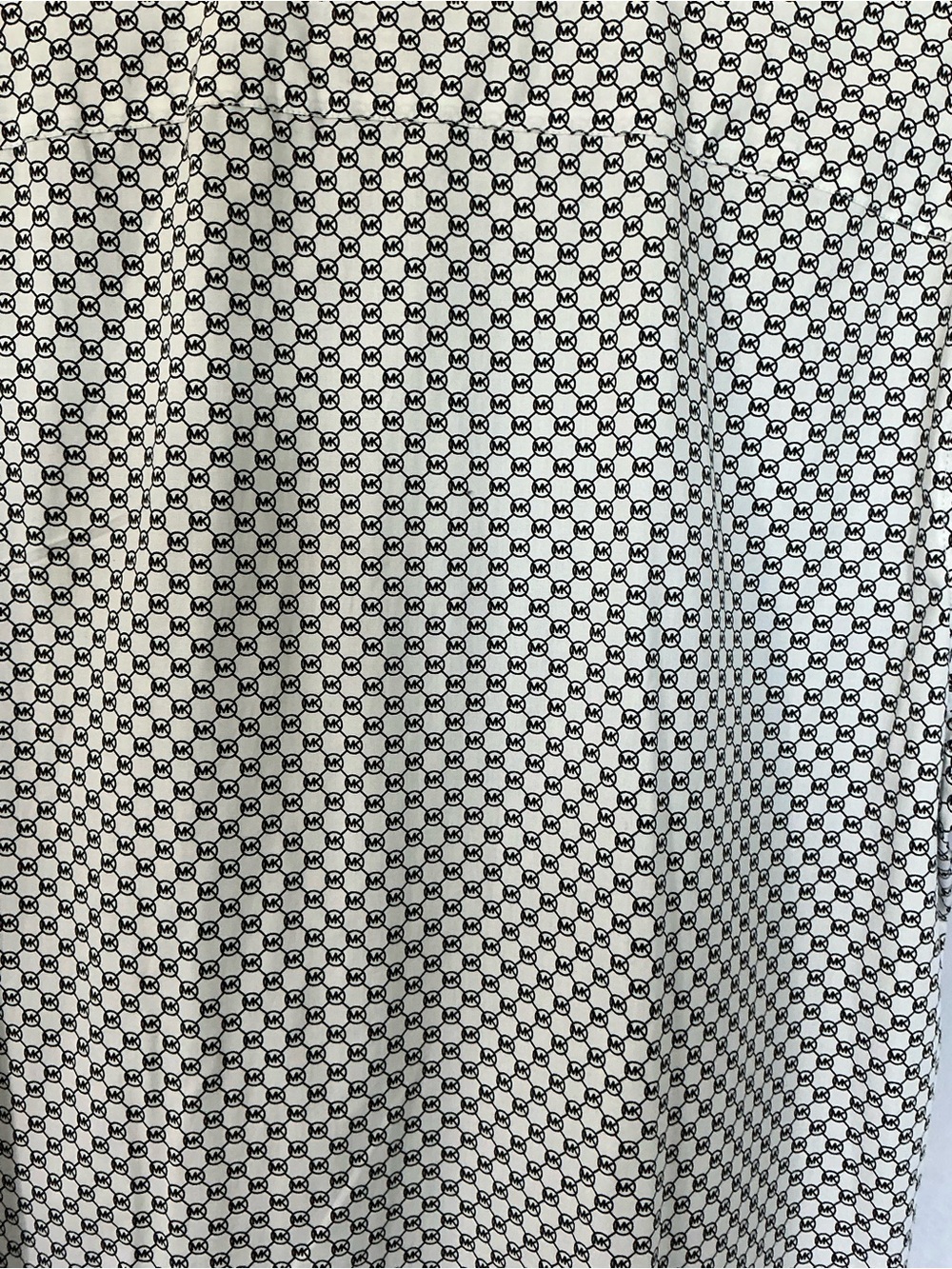Michael Kors White Shirt with Black MK Logo Pattern - Picture 3 of 7